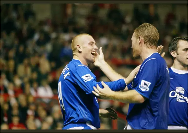 Bristol City vs. Everton in Carling Cup 2nd Round, 04-05: Nick Chadwick's Goal Celebration at Ashton Gate