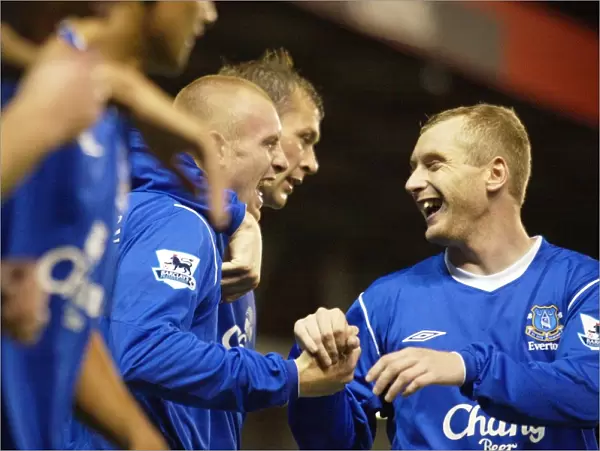 Nick Chadwick's Thrilling Goal Celebration: Bristol City Upsets Everton in Carling Cup 2nd Round, 04-05