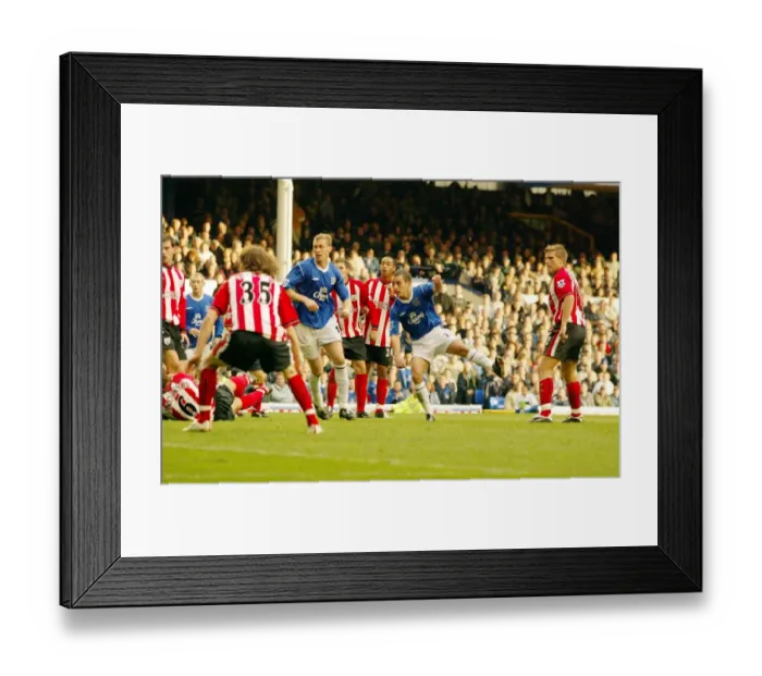 Framed Print : Leon Osman gives Everton the lead on 88 minutes