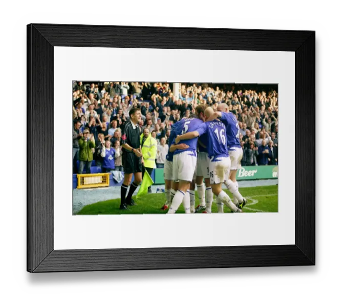 Framed Print : 16 10 04 Job No 04101601 Barclays Premiership Everton v Southampton Goodison