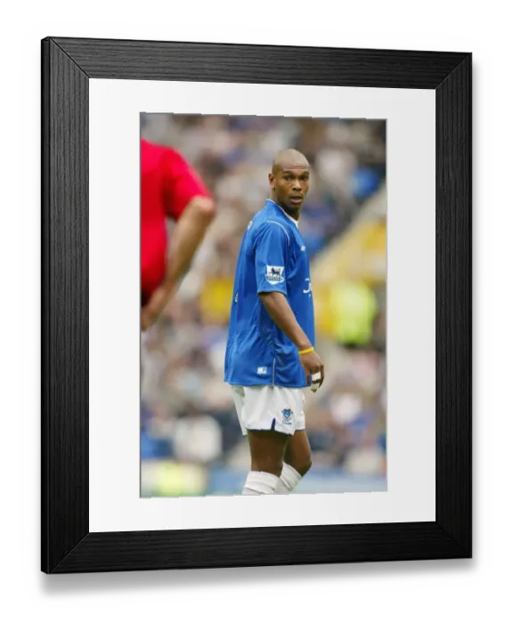 Framed Print : Marcus Bent in Action for Everton vs. West Bromich Albion, Barclays Premiership, Goodison Park - August 28, 2004 Framed Print : Marcus Bent in Action for Everton vs. West Bromich Albion, Barclays Premiership, Goodison Park - August 28, 2004