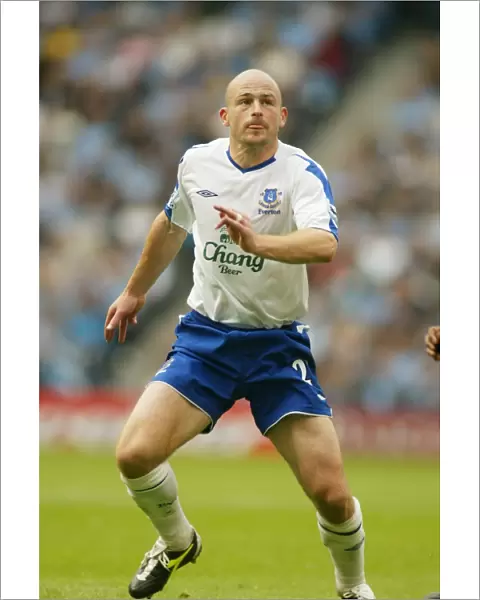 Lee Carsley in Action for Everton vs Manchester City, Barclays Premiership 2004