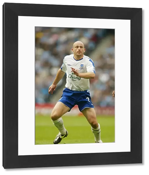 Lee Carsley in Action for Everton vs Manchester City, Barclays Premiership 2004