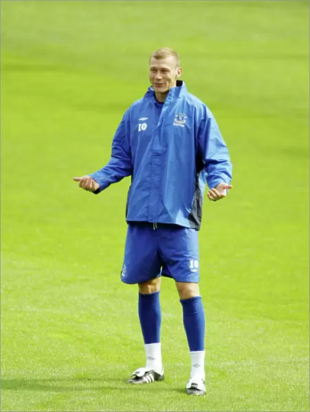 Duncan Ferguson Training at Everton's Goodison Park
