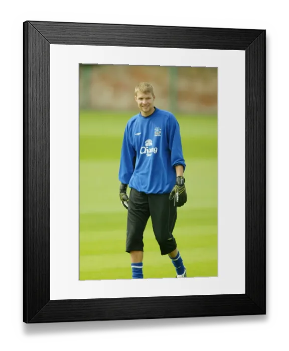 Framed Print : Iain Turner at Everton Training, July 2004 Framed Print : Iain Turner at Everton Training, July 2004