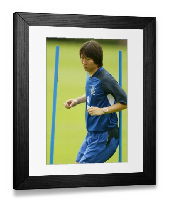 Framed Print : Li Tie at Everton Training, Bellefield (August 2004) Framed Print : Li Tie at Everton Training, Bellefield (August 2004)