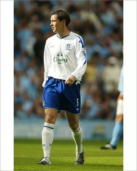 David Weir in Action for Everton vs Manchester City, Barclays Premiership 2004