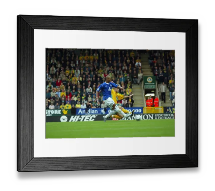 Framed Print : Marcus Bent scores the second Framed Print : Marcus Bent scores the second
