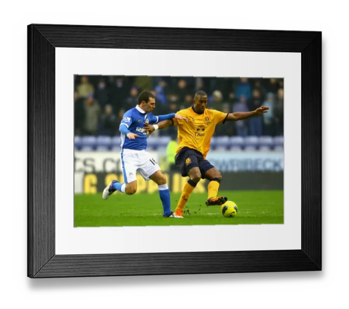 Framed Print : Battle for the Ball: McArthur vs. Distin - Everton vs. Wigan Athletic in the Premier League (February 2012) Framed Print : Battle for the Ball: McArthur vs. Distin - Everton vs. Wigan Athletic in the Premier League (February 2012)