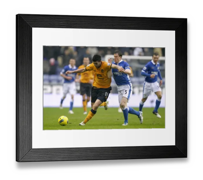 Framed Print : Intense Battle for Ball Possession: Stracqualursi vs Caldwell, Wigan Athletic vs Everton (04 February 2012) Framed Print : Intense Battle for Ball Possession: Stracqualursi vs Caldwell, Wigan Athletic vs Everton (04 February 2012)