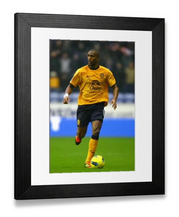 Framed Print : Sylvain Distin in Action: Everton vs. Wigan Athletic, Barclays Premier League (04 February 2012)