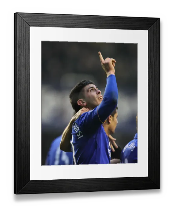 Framed Print : Everton's Double Delight: Denis Stracqualursi's Brace in Everton's Victory Over Chelsea (11 February 2012, Barclays Premier League - Everton at Goodison Park)