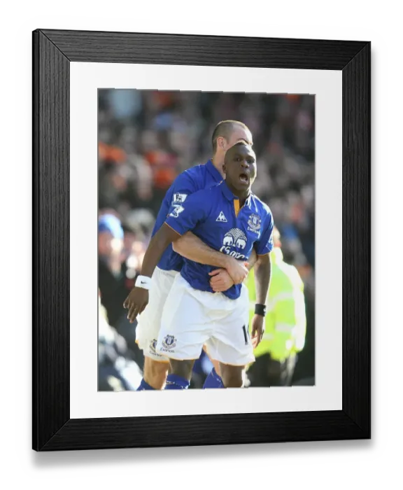 Framed Print : Royston Drenthe Scores First FA Cup Goal for Everton Against Blackpool at Goodison Park Framed Print : Royston Drenthe Scores First FA Cup Goal for Everton Against Blackpool at Goodison Park