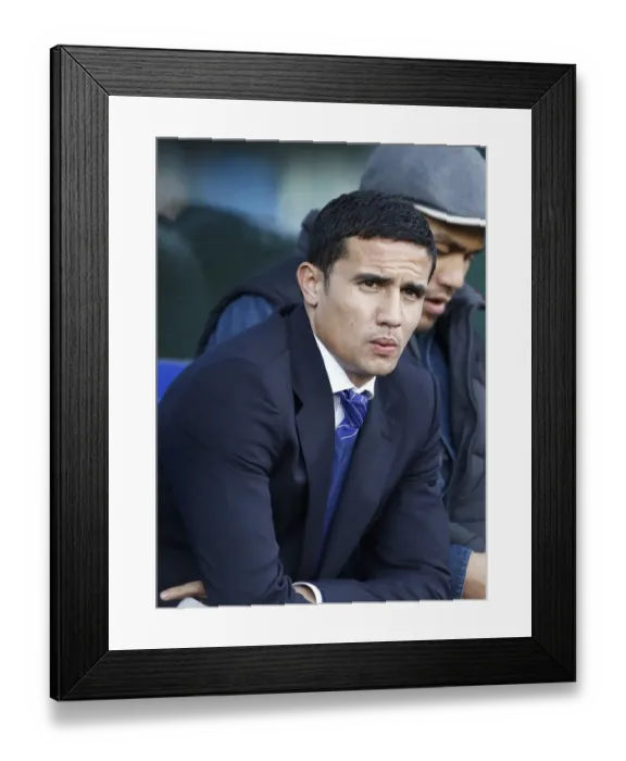 Framed Print : Tim Cahill Contemplates Everton's FA Cup Victory Over Blackpool at Goodison Park (February 18, 2012) Framed Print : Tim Cahill Contemplates Everton's FA Cup Victory Over Blackpool at Goodison Park (February 18, 2012)