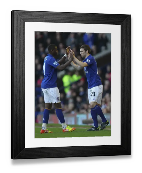 Framed Print : Seamus Coleman Replaces Magaye Gueye in FA Cup Fifth Round at Goodison Park