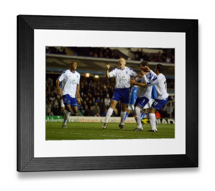 Framed Print : Everton celebrate