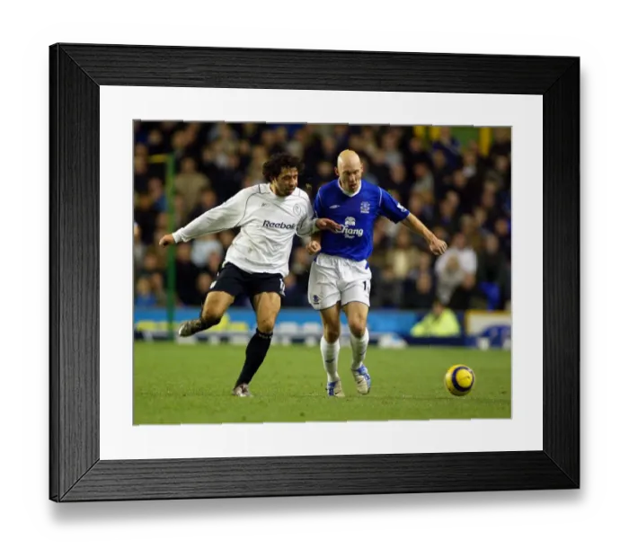 Framed Print : Lee Carsley battles with Campo