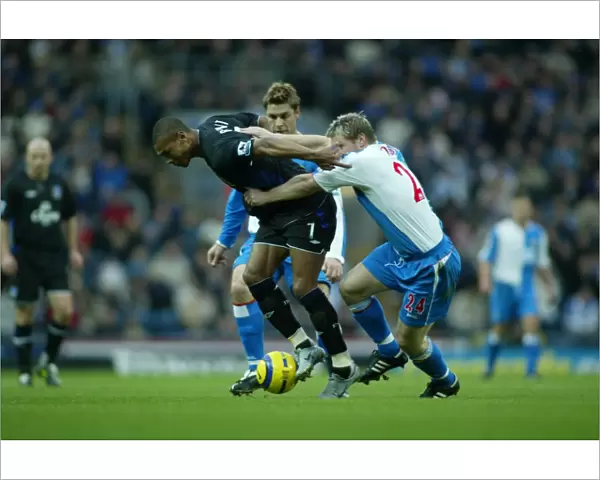 Marcus Bent shrugs off a challenge