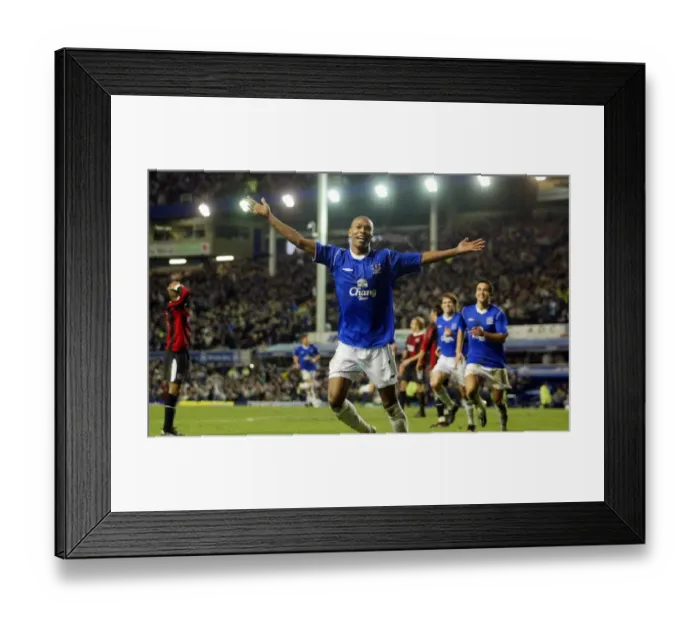 Framed Print : Marcus Bent's Thrilling Goal Celebration for Everton FC Framed Print : Marcus Bent's Thrilling Goal Celebration for Everton FC
