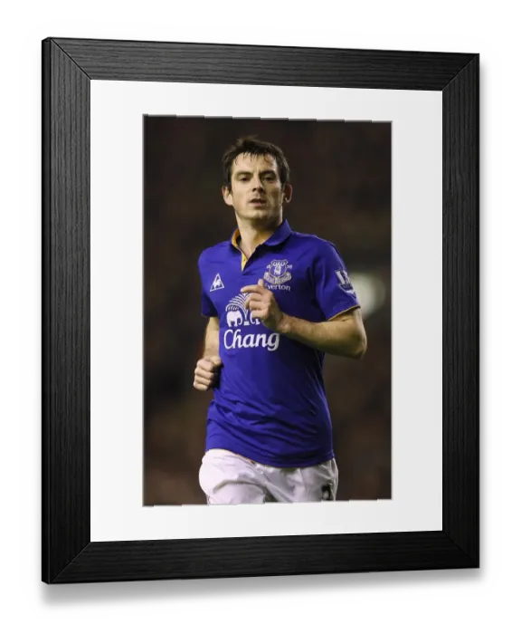 Framed Print : Everton's Leighton Baines Faces Off Against Liverpool at Anfield - Barclays Premier League Clash (13 March 2012) Framed Print : Everton's Leighton Baines Faces Off Against Liverpool at Anfield - Barclays Premier League Clash (13 March 2012)