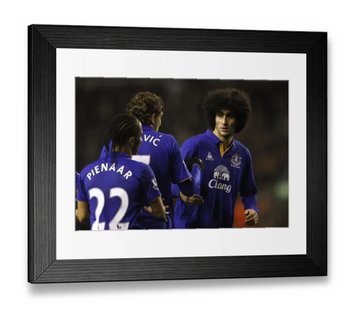 Framed Print : Three Amigos in Deep Conversation: Pienaar, Jelavic, and Fellaini at Anfield during Everton's BPL Clash with Liverpool (13 March 2012) Framed Print : Three Amigos in Deep Conversation: Pienaar, Jelavic, and Fellaini at Anfield during Everton's BPL Clash with Liverpool (13 March 2012)