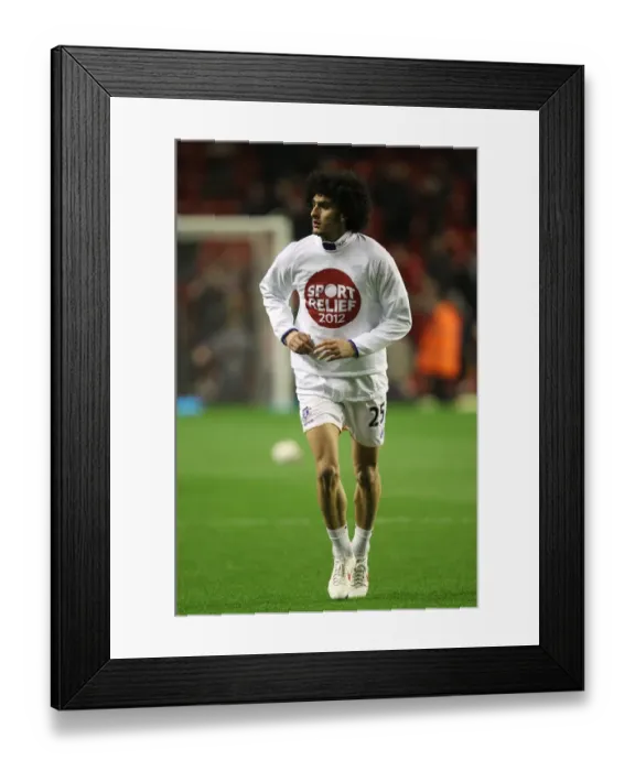 Framed Print : Marouane Fellaini in Action: Liverpool vs. Everton, Premier League Clash at Anfield (13 March 2012)