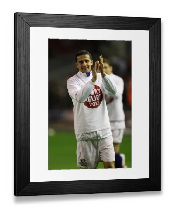 Framed Print : Epic Moment: Tim Cahill's Stunner at Anfield - Everton vs. Liverpool (13 March 2012)