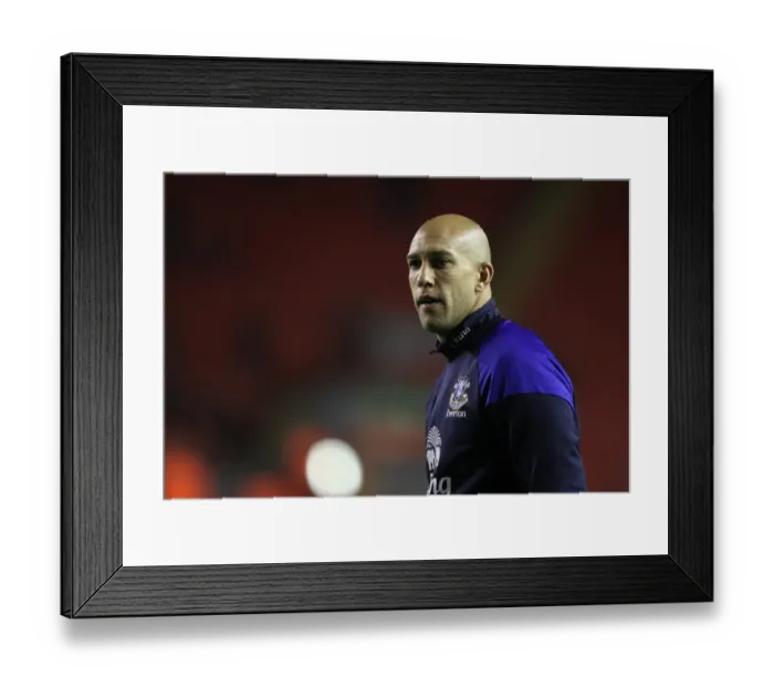 Framed Print : Tim Howard: Everton vs. Liverpool Showdown at Anfield (13 March 2012) Framed Print : Tim Howard: Everton vs. Liverpool Showdown at Anfield (13 March 2012)