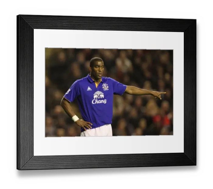 Framed Print : Sylvain Distin at Anfield: Everton's Defiant Stand against Liverpool (13 March 2012), Barclays Premier League Framed Print : Sylvain Distin at Anfield: Everton's Defiant Stand against Liverpool (13 March 2012), Barclays Premier League