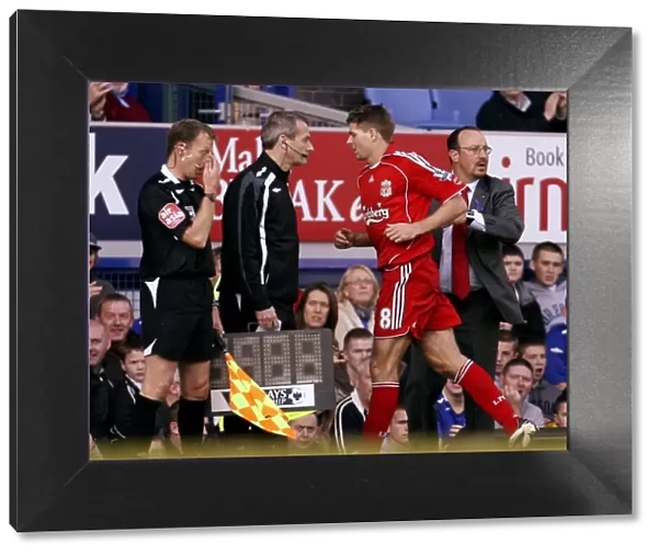 Gerrard Substituted: Everton vs. Liverpool Derby, 2007 - Benitez Replaces Captain at Goodison Park