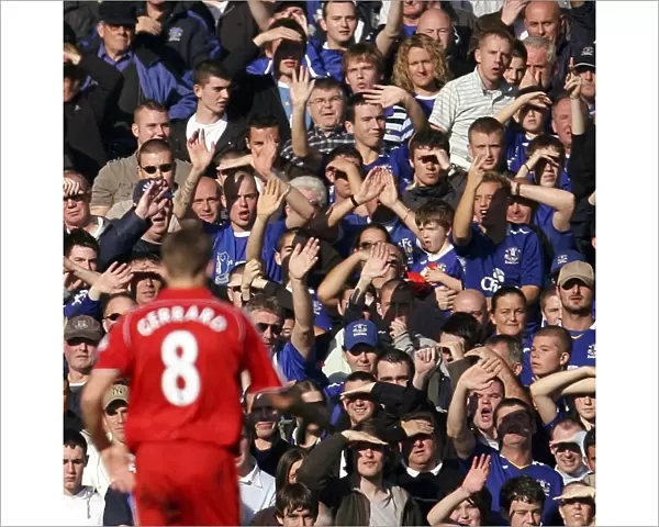Football - Everton v Liverpool Barclays Premier League - Goodison Park - 20  /  10  /  07 Liverpools Steven Gerrard walks past Everton fans after being substituted Mandatory Credit: Action Images  /  Carl