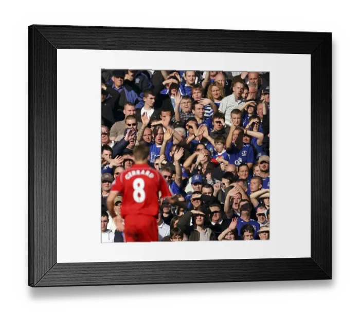 Framed Print : Football - Everton v Liverpool Barclays Premier League - Goodison Park - 20 / 10 / 07 Liverpools Steven Gerrard walks past Everton fans after being substituted Mandatory Credit: Action Images / Carl Framed Print : Football - Everton v Liverpool Barclays Premier League - Goodison Park - 20 / 10 / 07 Liverpools Steven Gerrard walks past Everton fans after being substituted Mandatory Credit: Action Images / Carl