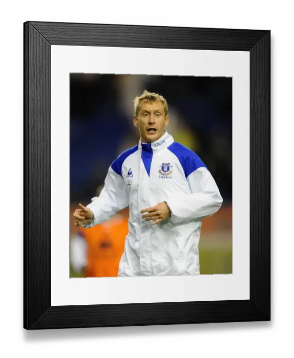 Framed Print : Tony Hibbert vs Arsenal: Everton's Defender in Action at Goodison Park, Barclays Premier League (21 March 2012)