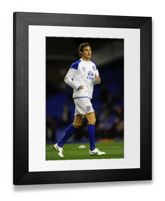 Framed Print : Dramatic Last-Minute Victory: Everton's Nikica Jelavic Scores the Winner Against Arsenal (BPL 2012)