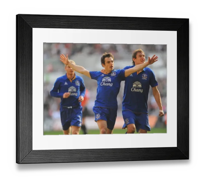 Framed Print : Leighton Baines Scores First Goal: Everton's Triumph at Swansea City (BPL 2012) Framed Print : Leighton Baines Scores First Goal: Everton's Triumph at Swansea City (BPL 2012)