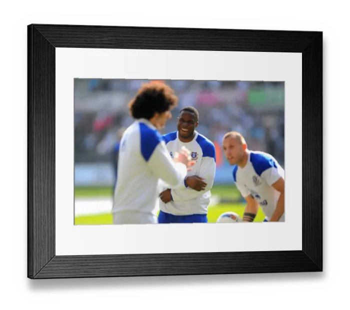 Framed Print : Laughing Victor: Everton's Anichebe Brings Humor to Swansea Warm-Up (BPL: 24 March 2012) Framed Print : Laughing Victor: Everton's Anichebe Brings Humor to Swansea Warm-Up (BPL: 24 March 2012)