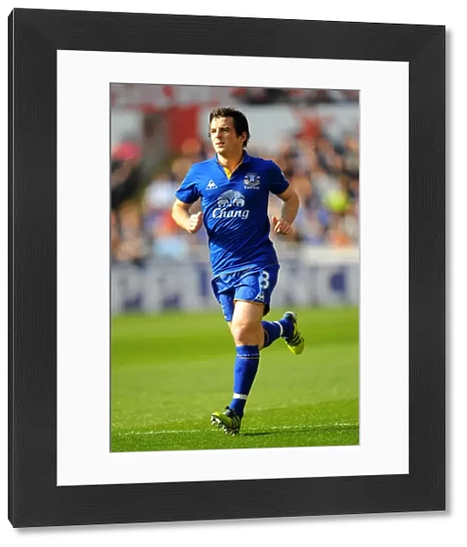 Leighton Baines in Action: Everton vs Swansea City, Premier League (2012)
