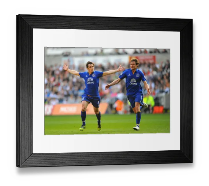 Framed Print : Baines and Jelavic: Everton's Unforgettable Goal Celebration vs. Swansea City (March 24, 2012) Framed Print : Baines and Jelavic: Everton's Unforgettable Goal Celebration vs. Swansea City (March 24, 2012)