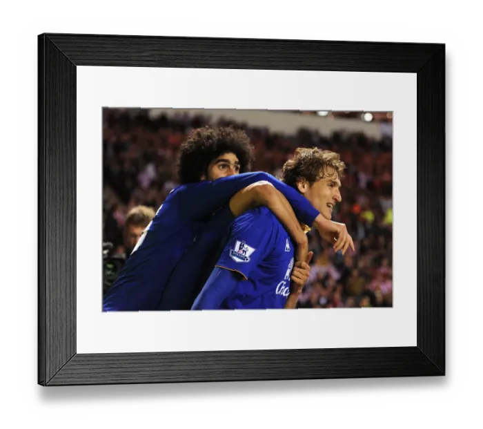 Framed Print : Everton's Own Goal Thriller: Jelavic and Fellaini Celebrate at Stadium of Light Framed Print : Everton's Own Goal Thriller: Jelavic and Fellaini Celebrate at Stadium of Light