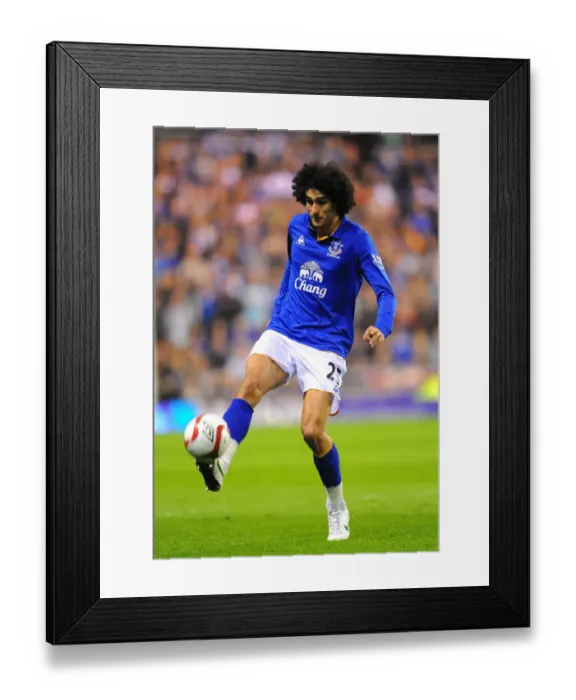 Framed Print : Marouane Fellaini: Everton's Leader in FA Cup Sixth Round Replay Against Sunderland at Stadium of Light Framed Print : Marouane Fellaini: Everton's Leader in FA Cup Sixth Round Replay Against Sunderland at Stadium of Light