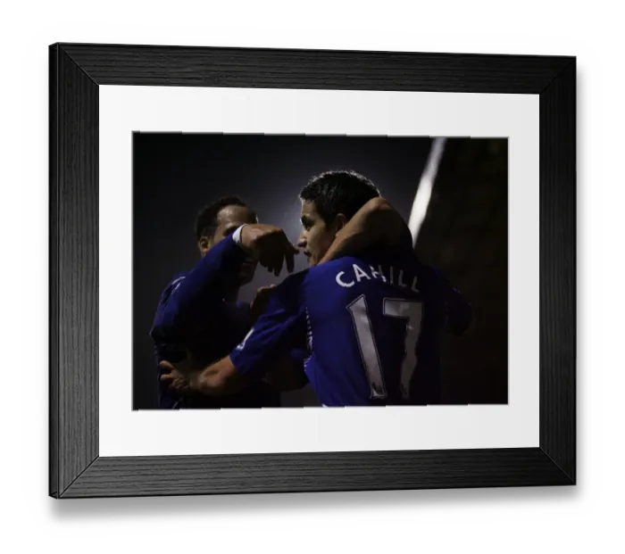 Framed Print : Football - Luton Town v Everton - Carling Cup Fourth Round - Kenilworth Road - 07 / 08 - 31 / 10 / 07 Tim Cahill (R) celebrates after scoring the first goal for Everton Mandatory Credit: Action Images / Framed Print : Football - Luton Town v Everton - Carling Cup Fourth Round - Kenilworth Road - 07 / 08 - 31 / 10 / 07 Tim Cahill (R) celebrates after scoring the first goal for Everton Mandatory Credit: Action Images /