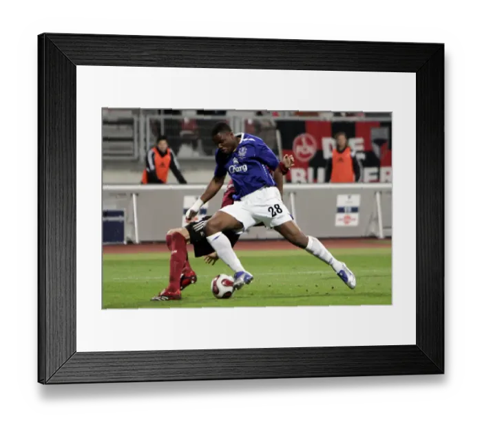 Framed Print : Anichebe Wins Controversial Penalty for Everton against FC Nurnberg in UEFA Cup Framed Print : Anichebe Wins Controversial Penalty for Everton against FC Nurnberg in UEFA Cup