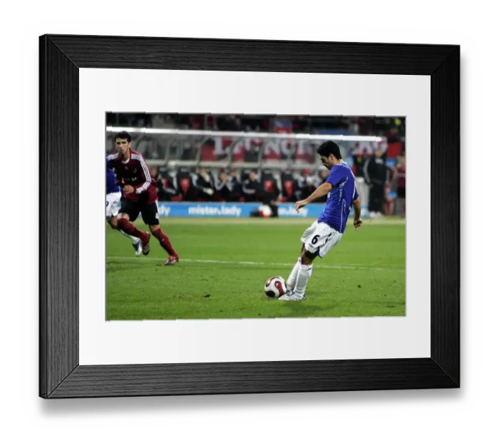 Framed Print : Mikel Arteta Scores First Everton Goal in UEFA Cup: Penalty Against FC Nurnberg, Group Stage - Second Round Matchday Two Framed Print : Mikel Arteta Scores First Everton Goal in UEFA Cup: Penalty Against FC Nurnberg, Group Stage - Second Round Matchday Two
