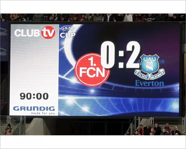 Everton vs. FC Nurnberg: UEFA Cup Group Stage - Scoreboard at EasyCredit-Stadion (8 / 11 / 07)