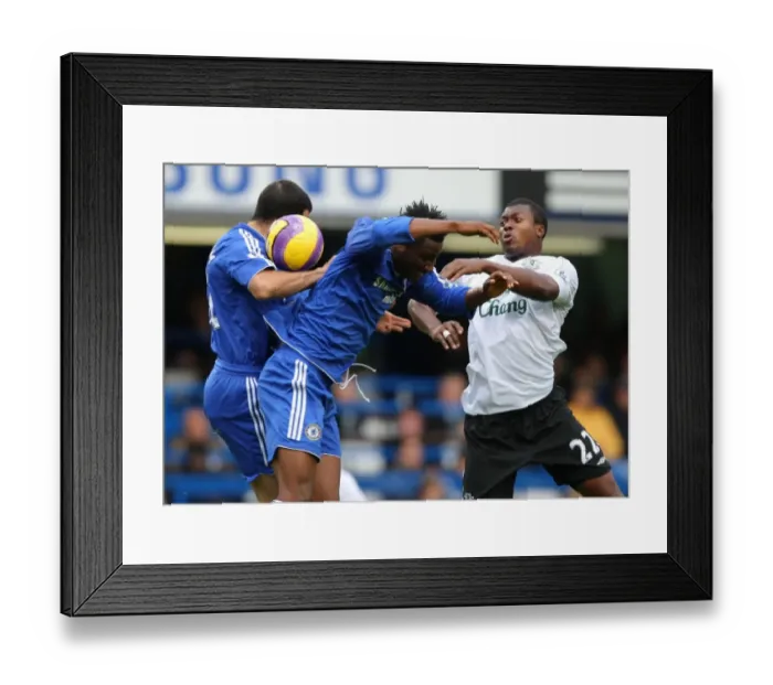Framed Print : Yakubu vs. Mikel: A Battle at Stamford Bridge - Premier League Showdown, 07-08 Framed Print : Yakubu vs. Mikel: A Battle at Stamford Bridge - Premier League Showdown, 07-08