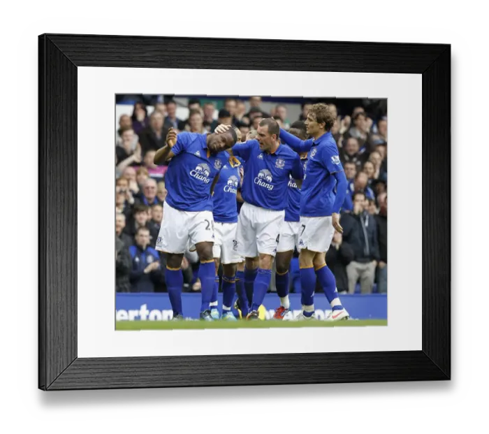 Framed Print : Anichebe Scores His Second: Everton's Victory Moment vs. West Bromwich Albion (31 March 2012, Goodison Park) Framed Print : Anichebe Scores His Second: Everton's Victory Moment vs. West Bromwich Albion (31 March 2012, Goodison Park)