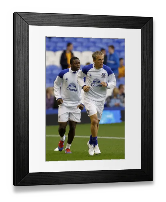 Framed Print : Everton FC: Neville and Gueye Warming Up Before Everton vs West Bromwich Albion (31 March 2012) Framed Print : Everton FC: Neville and Gueye Warming Up Before Everton vs West Bromwich Albion (31 March 2012)