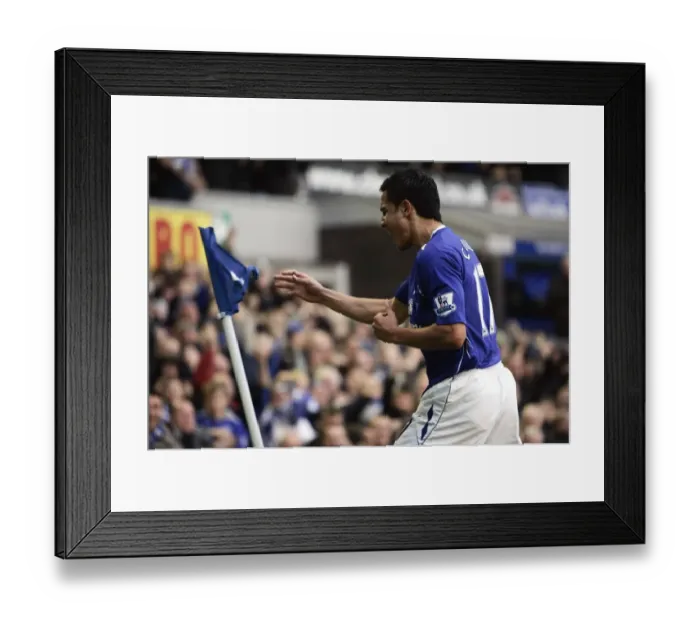 Framed Print : Football - Everton v Sunderland Barclays Premier League - Goodison Park - 24 / 11 / 07 Evertons Tim Cahill celebrates after scoring his sides second goal Mandatory Credit: Action Images / Alex Framed Print : Football - Everton v Sunderland Barclays Premier League - Goodison Park - 24 / 11 / 07 Evertons Tim Cahill celebrates after scoring his sides second goal Mandatory Credit: Action Images / Alex