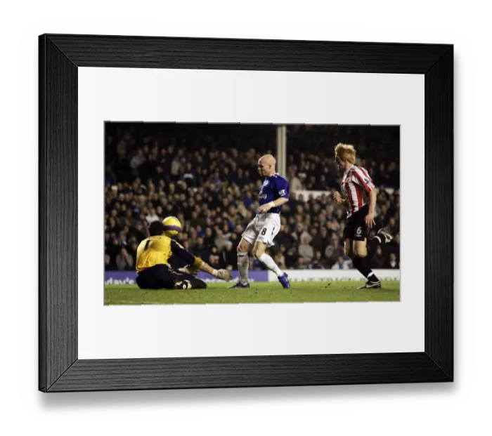 Framed Print : Andrew Johnson's Sixth Goal: Everton's Triumph Over Sunderland in the Barclays Premier League (November 24, 2007)