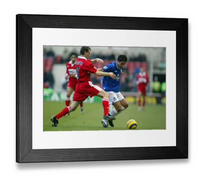 Framed Print : 1-1 Stalemate: Mbrough vs Everton (16-01-05) Framed Print : 1-1 Stalemate: Mbrough vs Everton (16-01-05)
